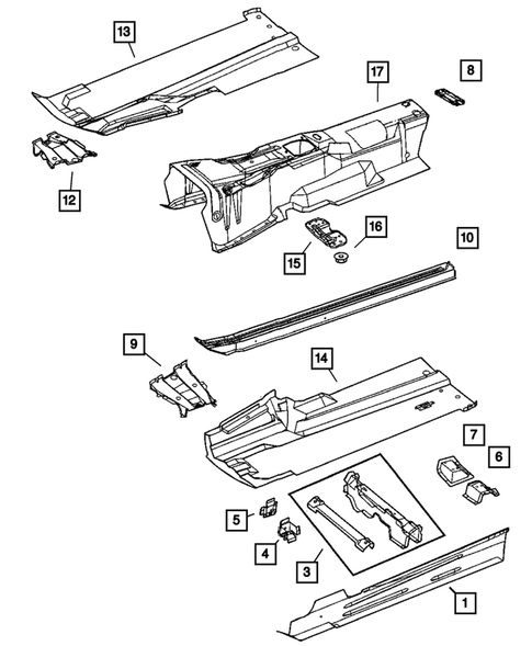 Floor Pan for 2006 Chrysler Crossfire #1
