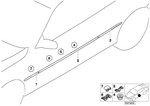 51138238880 - : Molding Fender Rear Right for BMW Image