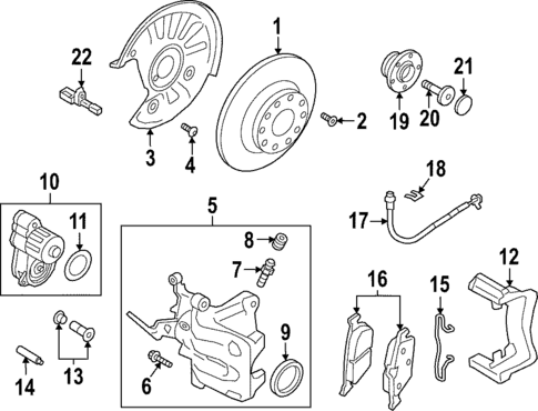 Parking Brake for 2020 Volkswagen Arteon #1