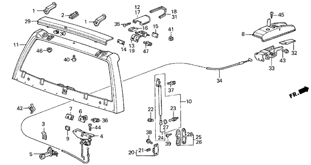 Tailgate 3DR for 1987 Honda Civic #0