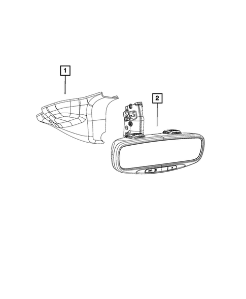 Glass and Interior Rearview Mirror for 2020 Jeep Compass #0