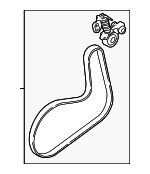 31480362 - Cooling System: 2015-2021 Volvo Serpentine Belt for Volvo: S60, S60 Cross Country, S90, V60, V60 Cross Country, V90, V90 Cross Country, XC40, XC60, XC70, XC90 Image