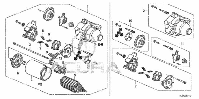 Starter Motor (Mitsuba) (L4) for 2014 Acura TSX #0