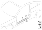 51477898229 - Retrofitting / Conversion / Accessories: M Trim Panel for Sill Cover, Left for BMW Image