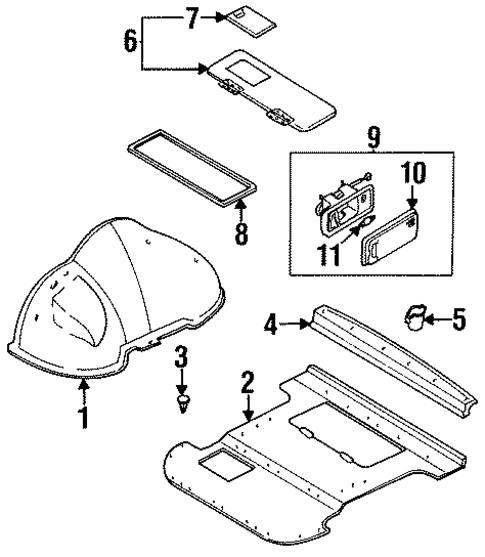Interior Trim - Rear Body for 1996 Kia Sportage #0