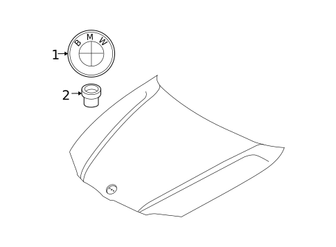 Exterior Trim - Hood for 2006 BMW 325i #0