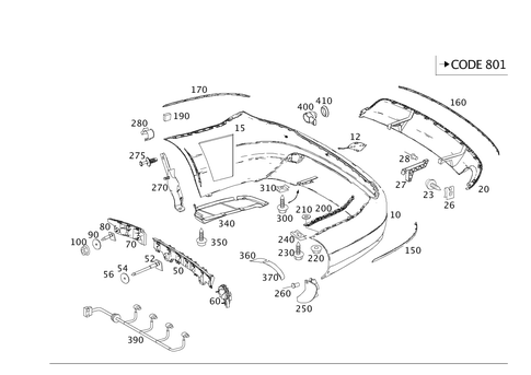 Rear Bumper for 2011 Mercedes-Benz C 300 #0