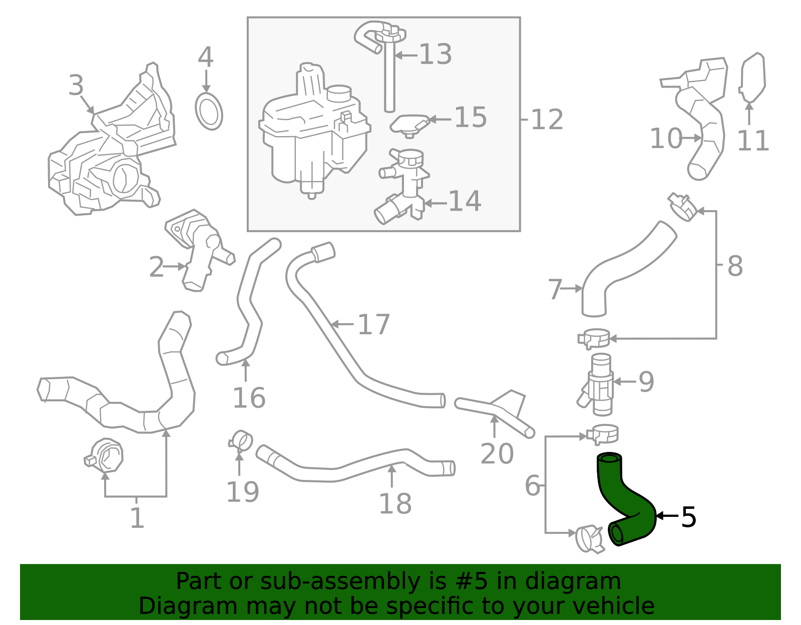 2022-2026 Toyota Radiator Coolant Hose 16571-F2110 | OEM Parts Online