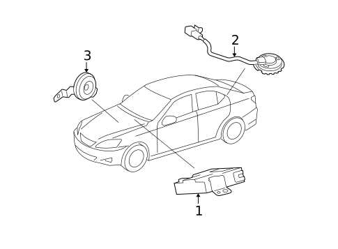 Anti-Theft Components for 2011 Lexus IS F #0