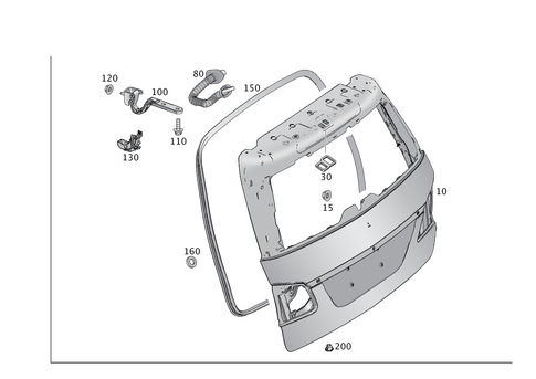 Rear-End Door for 2016 Mercedes-Benz GL350 #0