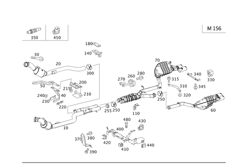 Exhaust System Used on Eight-Cylinder Gasoline Vehicles for 2009 Mercedes-Benz CL63 AMG #0