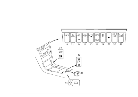 Switches & Switch Brightness Follow-Up for 1993 Mercedes-Benz 300TE #2