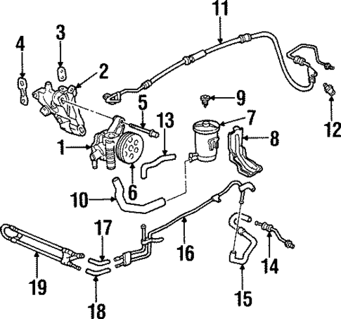 Pump & Hoses for 2001 Honda Prelude #0