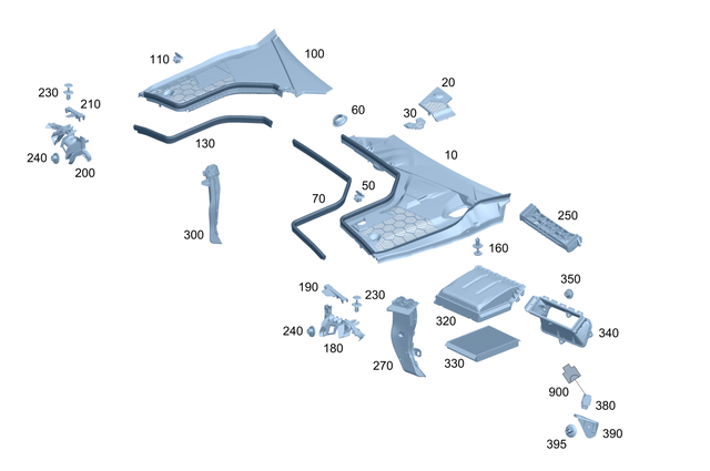 2058300703 - Heating and Ventilation: Water Baffle for Mercedes-Benz: C350e, C400, C450 AMG, C63 AMG Image image