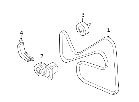 Accessory Drive Belt System Components for 2008 Mercury Milan #0