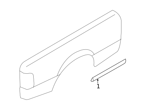 Exterior Trim - Rear Door for 2007 Ford Ranger #0