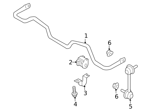 Stabilizer Bar & Components for 2013 Nissan 370Z #1
