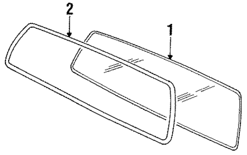 Glass & Hardware - Back for 1988 Dodge Dakota #0