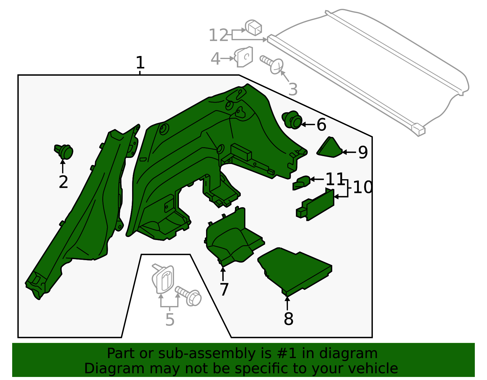 2024-2025 Subaru Crosstrek Side Trim Panel 94027FN01AVH | Subaru