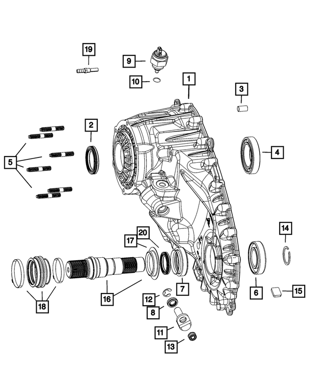 « 68210219AB – Transfer Case and Power Transfer Unit : Avant Demi-carter pour Mopar Image »