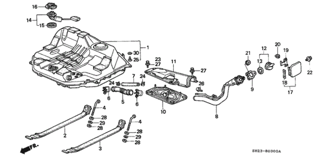 Fuel Tank for 1991 Honda CRX #0