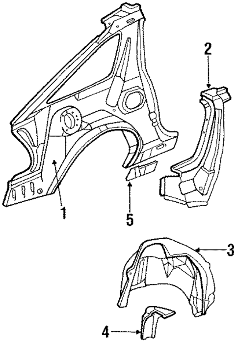 Inner Structure & Rails for 1992 Dodge Daytona #0