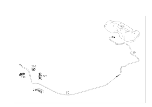 Fuel Lines, Gasoline Vehicle for 2016 Mercedes-Benz GLE450 AMG #0