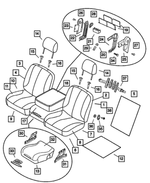 1BN751DVAA - Interior Trim: Front Seat Back for Dodge: Ram 1500, Ram 2500, Ram 3500 Image