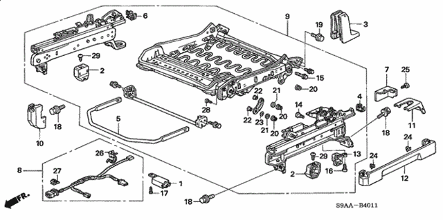 Front Seat Components (L.) (2) for 2006 Honda CR-V #0