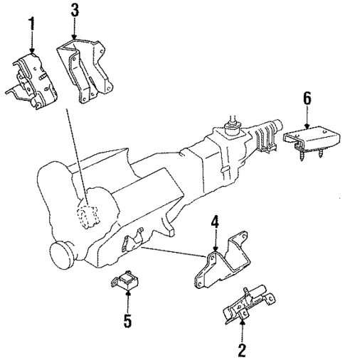 Engine & Trans Mounting for 1993 Isuzu Rodeo #0