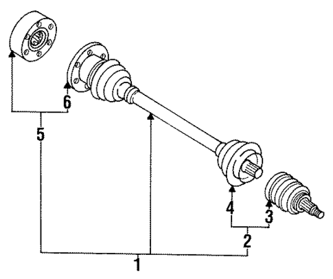 Axle Shaft for 1990 Volkswagen Fox #0