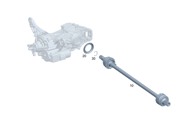 2473505401 - Rear Axle: Rear Axle Shaft for Mercedes-Benz: GLA250, GLA35 AMG, GLA45 AMG, GLB250, GLB35 AMG Image image