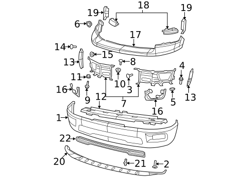 Bumper & Components - Front for 2010 Dodge Ram 1500 #0