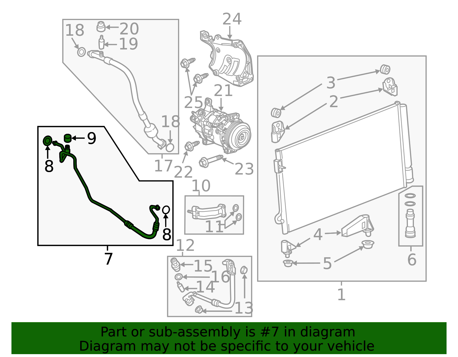GM A/C Suction Hose - OEM Cooling Line - Part #22967987 | AutoNation Parts