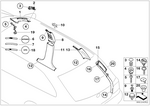 51438268195 - Vehicle Trim: Left Column A Cover for BMW Image
