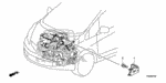32750RB0000 - Engine: STAY, SHOCK ABSORBER HOUSING (ENGINE HARNESS) for Honda Image