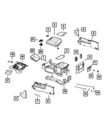 68199109AB - Interior Trim: Floor Console Mat for Ram: 1500, 1500 Classic, 2500, 3500 Image