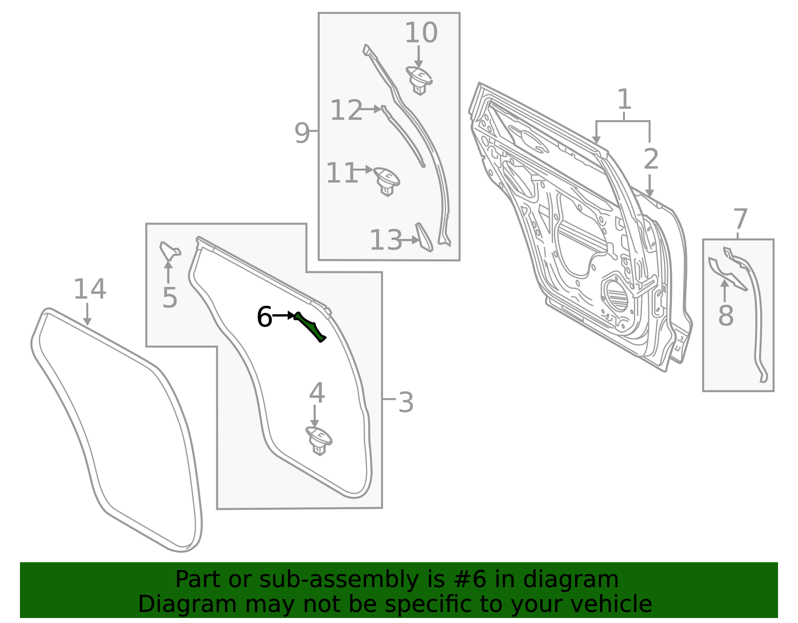TK48-73-762 - Surround Weather-Strip Retainer Clip 2016-2023 Mazda
