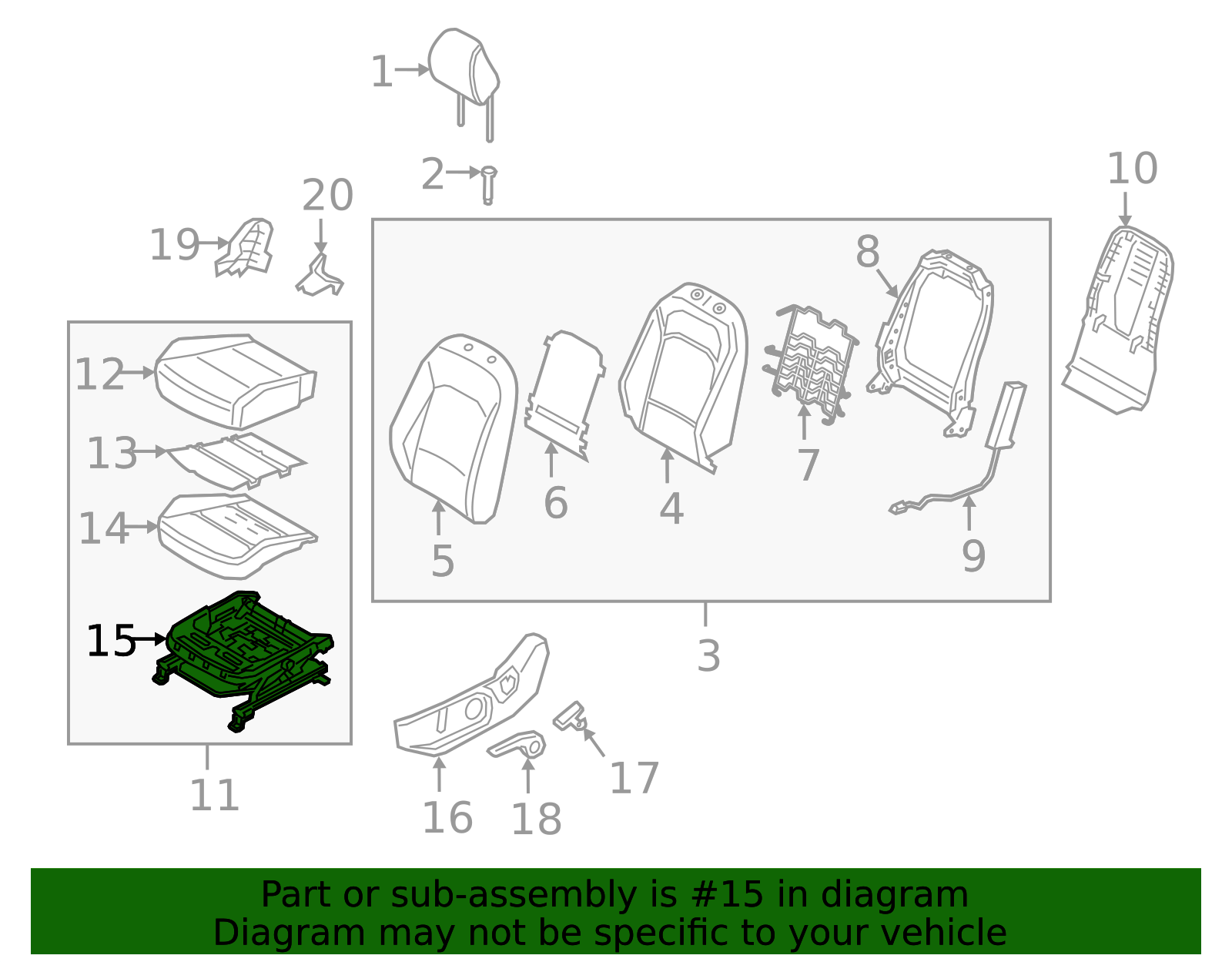 2020-2022 Kia Soul Seat Track 88500-K0030 | OEM Parts Online