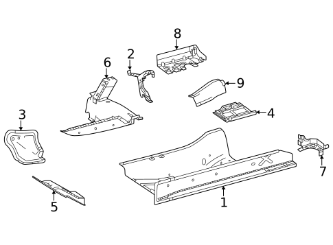Floor & Rails for 2022 Mercedes-Benz GLS 63 AMG&reg; #0