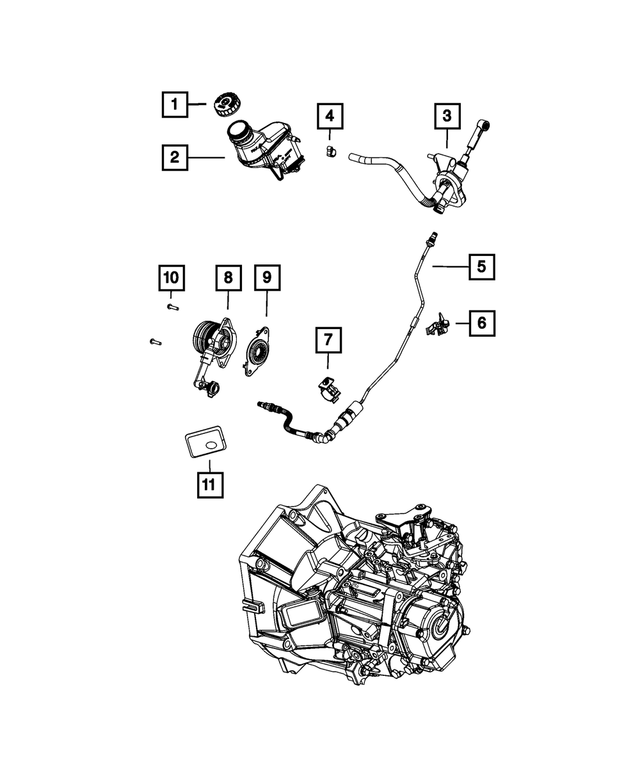 68096056AA - Clutch: Brake Master Cylinder Reservoir for Mopar Image