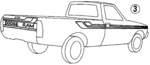4193954 - Body: Stripe Tape for Dodge: Power Ram 50, Ram 50 Image