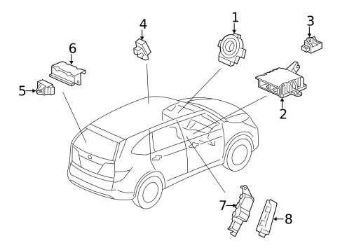 Air Bag Components for 2015 Honda CR-V #1