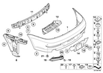 51127184666 - : Bumper Trim Panel, Primed, Rear for BMW Image