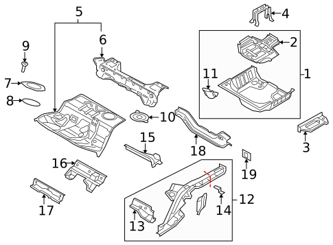 Rear Floor & Rails for 2013 Audi RS5 #0