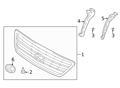 Grille & Components for 2007 Lexus LX470 #0