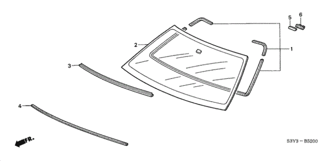Front Windshield for 2000 Honda Insight #0