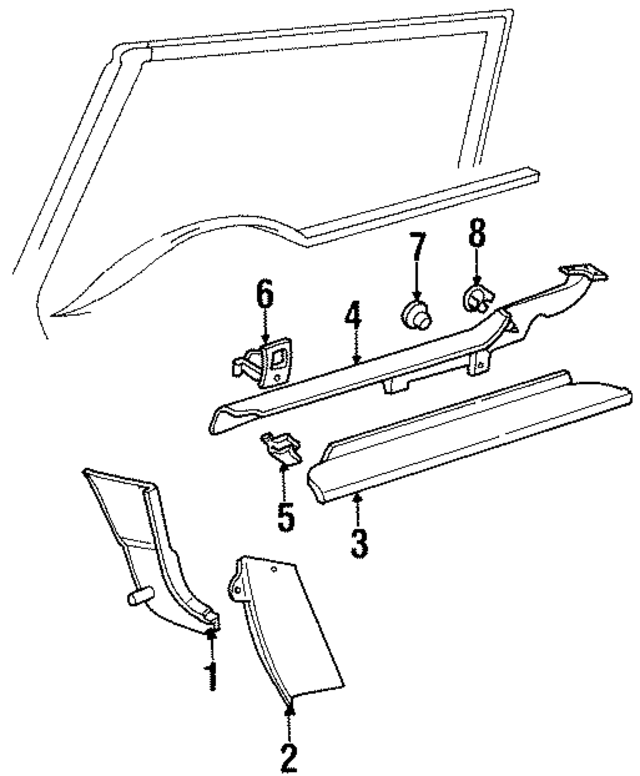 8G1867272BP21 - Body: Cowl Trim for Audi Image