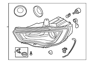 8V0941044B - : Headlamp Assembly for Audi: A3, A3 Quattro, A3 Sportback e-tron, S3 Image