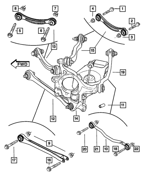 Rear Suspension and Cradle for 2008 Dodge Challenger #0